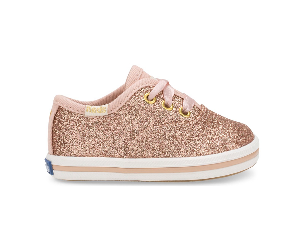 Keds Sneakers Rose Gold - Kate Spade new york Champion Glitter Crib - Kids BKGHPO-856